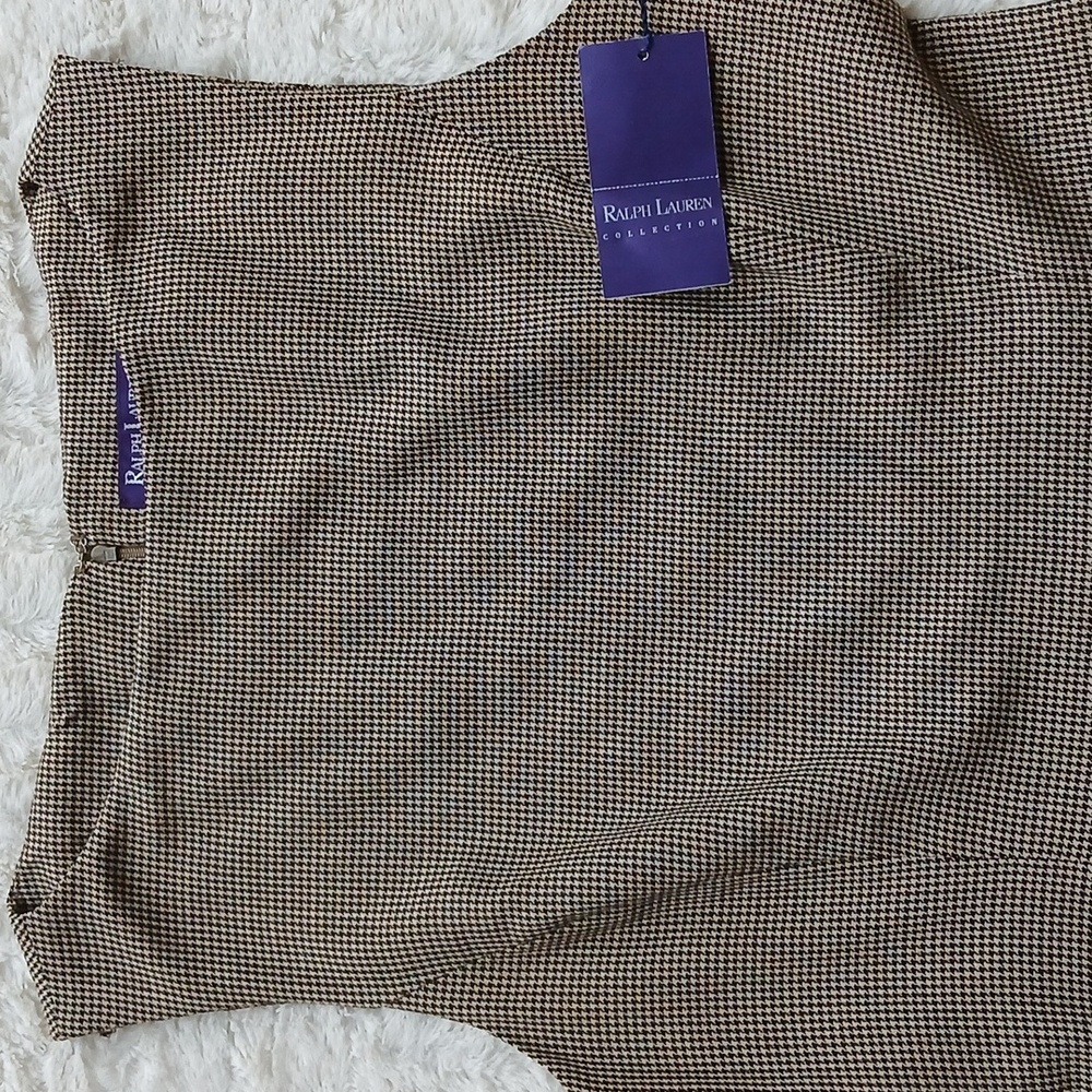 Ralph Lauren Collection Purple Label Houndstooth Sheath Dress